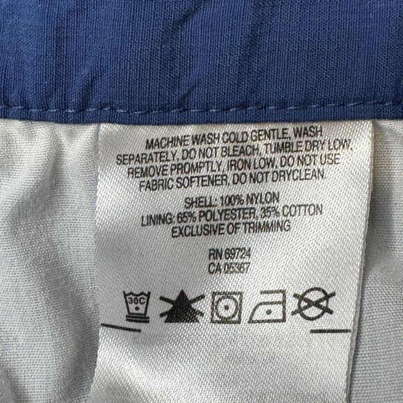 Men's Columbia Omni-Shade Shorts 42W - Navy Blue - Cargo Pocket - Good Preowned - Picture 7 of 7